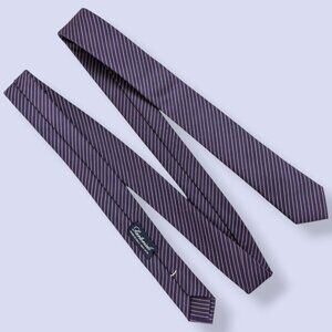 Sartoriale 100% Silk Skinny Purple Striped Tie
